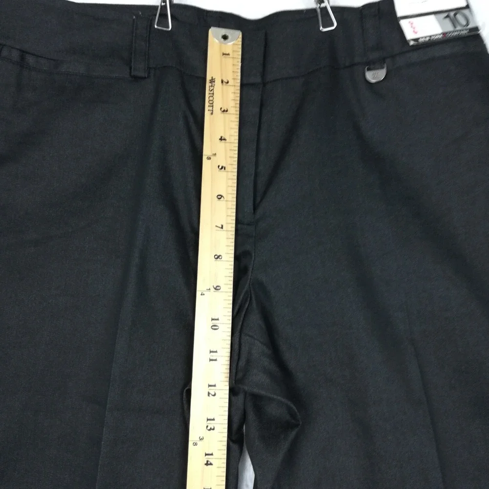 New York & Company Womens Pants Flare 7th Avenue Black Stretch Tall 10T New
